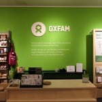 Oxfam in Karlsruhe - Innenbeschriftung